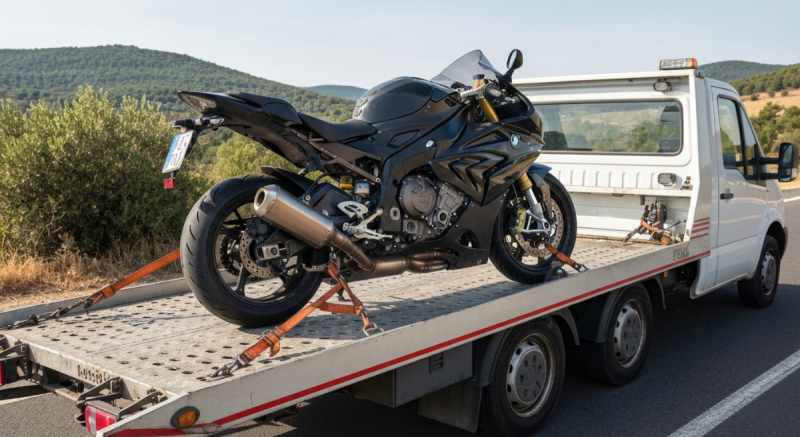 Remorquage de BMW S1000RR avec prise en charge professionnelle après accident ou panne à Brignoles dans le Var